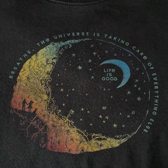 Life is Good fleece lined heavyweight crew sweatshirt - Picture 3 of 7